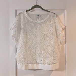 Cabi Lace Top, White, US size Small